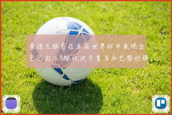 桑德兰球员在本届世界杯中表现出色已打入8球仅次于皇马和巴黎的强劲表现